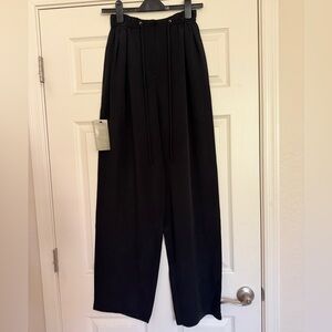 Giorgio Armani Collection Black Wide Leg Full Length Trouser Sz 40/6